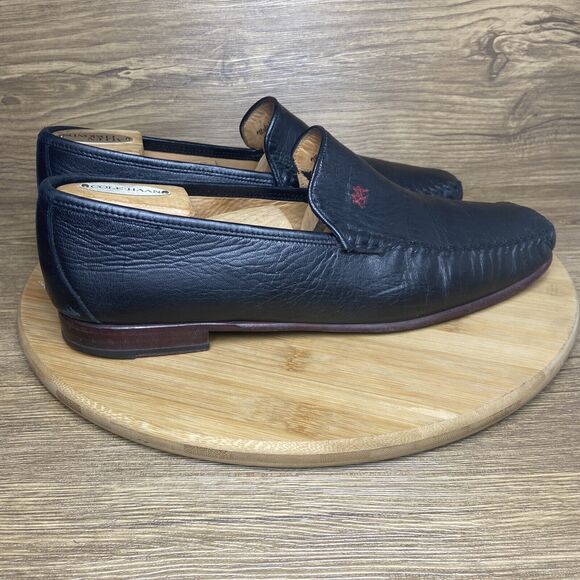 Mezlan Platinum Black Alligator Leather Loafers Dress Shoes Men's Size 9.5 - Picture 3 of 11